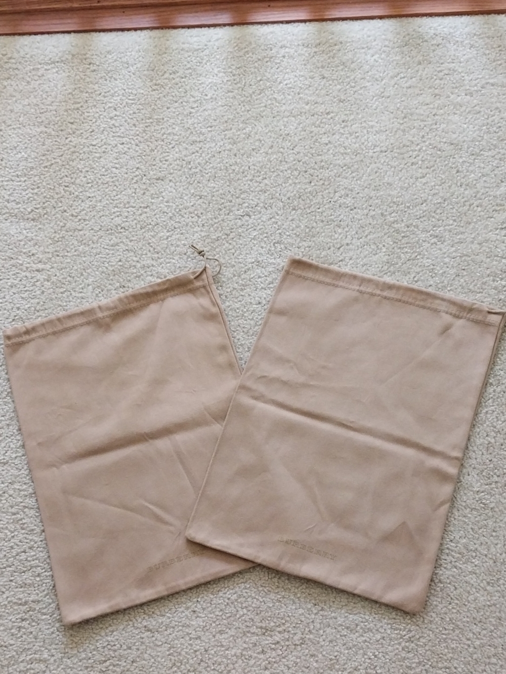 Pair of Beige Burberry Dust Bags